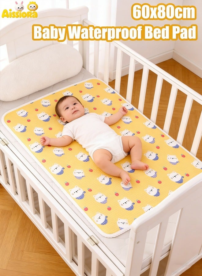 Aissiora 60x80 cm Waterproof baby pads, baby pee pads, Crib waterproof mat Reusable incontinence pads, Suitable for children, the elderly, women and pets - Image 1